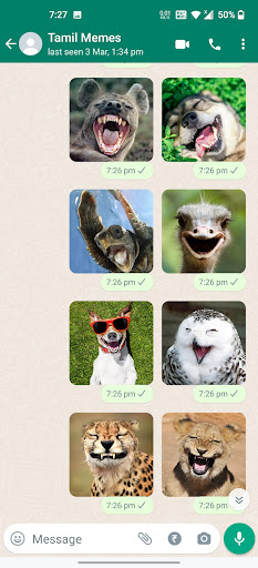Animals Laughing Stickers ekran görüntüsü