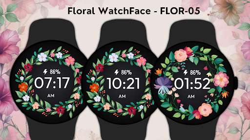 Floral WatchFace - FLOR-05 ekran görüntüsü