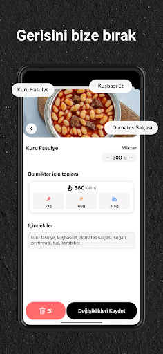 Zinde AI - Kalori Hesaplama ekran görüntüsü