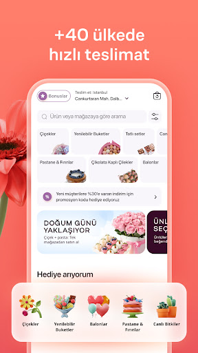 Udora: Hediye, Çiçek teslimi ekran görüntüsü
