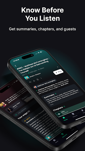 Snipd | AI Podcast Player ekran görüntüsü