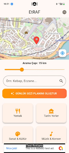 Etraf ekran görüntüsü
