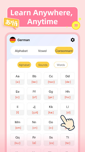 LanguageStart: Learn Alphabet ekran görüntüsü