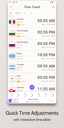 Time Travel: World Clocks ekran görüntüsü