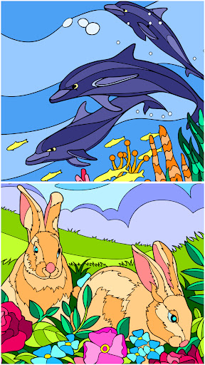 Animals Color by Number Book ekran görüntüsü