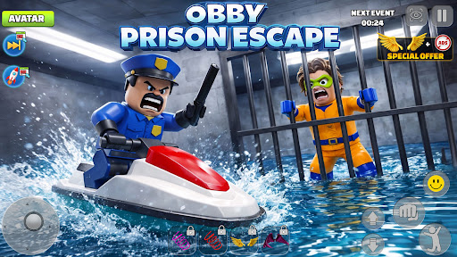 Obby Prison Escape Parkour 3d ekran görüntüsü