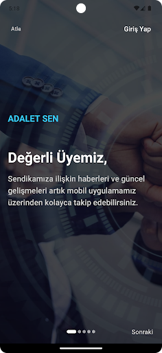 Adalet Sendikası ekran görüntüsü