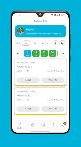 Gifted Workforce Solutions App ekran görüntüsü