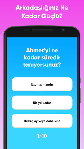 BFF Arkadaşlık Testi ekran görüntüsü