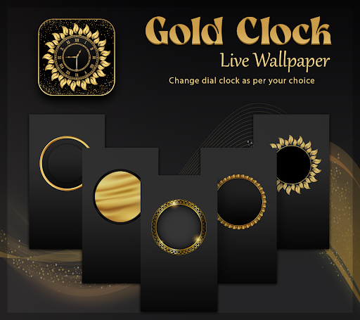 Gold Clock Live Wallpaper ekran görüntüsü