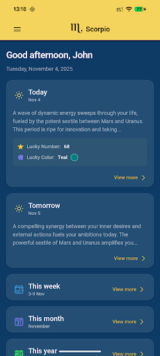 Uma Zodiac - Daily Horoscope ekran görüntüsü