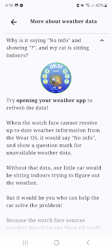 Weather Watch Face: Cat Sunny! ekran görüntüsü