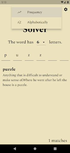 Crossword Solver ekran görüntüsü