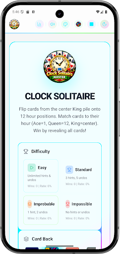 Clock Solitaire Master Offline ekran görüntüsü