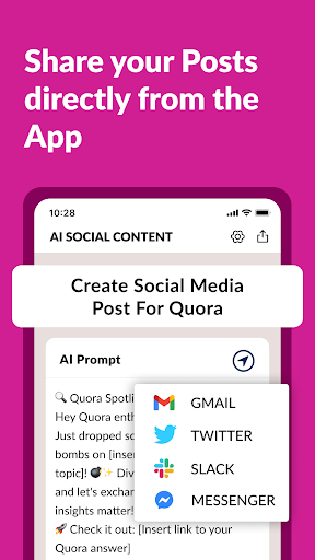 Social Media Content Generator ekran görüntüsü