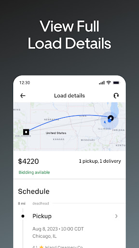 Uber Freight ekran görüntüsü