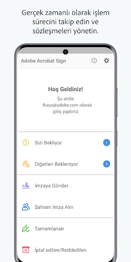 Adobe Acrobat Sign ekran görüntüsü