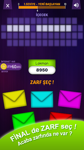 Çarkıfelek Mobil - Zarf Seç ekran görüntüsü