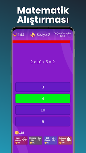 Matematik Quiz: Zeka Oyunu ekran görüntüsü