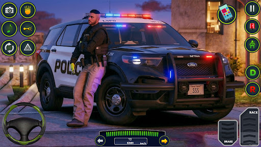 Police Cop Game Car Chase 3D ekran görüntüsü