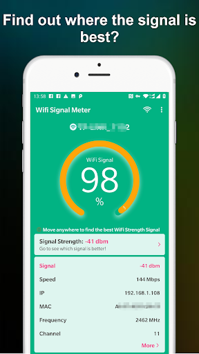 WiFi Signal Strength Meter Pro ekran görüntüsü