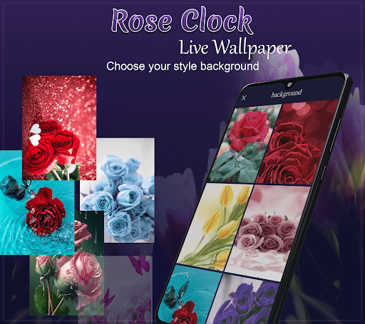 Rose Clock Live Wallpaper ekran görüntüsü