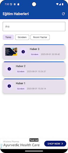 Eğitim Haberleri ekran görüntüsü