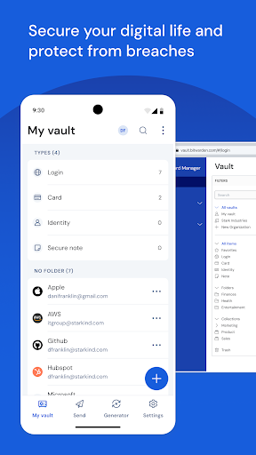 Bitwarden Parola Yöneticisi ekran görüntüsü
