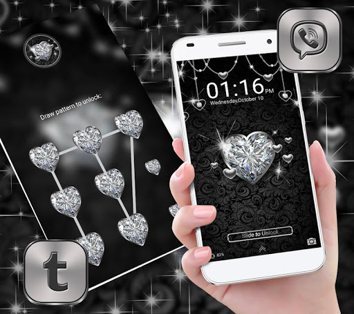 Diamond Heart Launcher Theme ekran görüntüsü