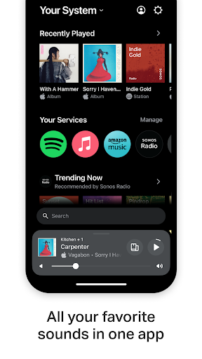 Sonos ekran görüntüsü