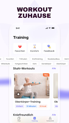 Stuhl yoga Senioren: Fit 50+ ekran görüntüsü