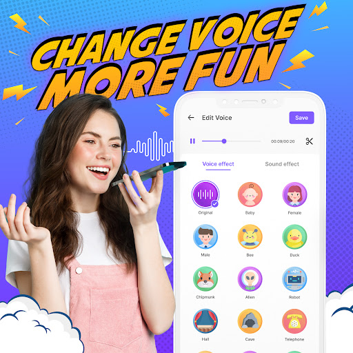 Voice Changer by Sound Effects ekran görüntüsü