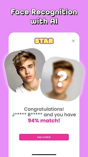 Star by Face: Celeb Look Alike ekran görüntüsü