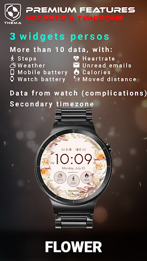 Flower Watch Face ekran görüntüsü