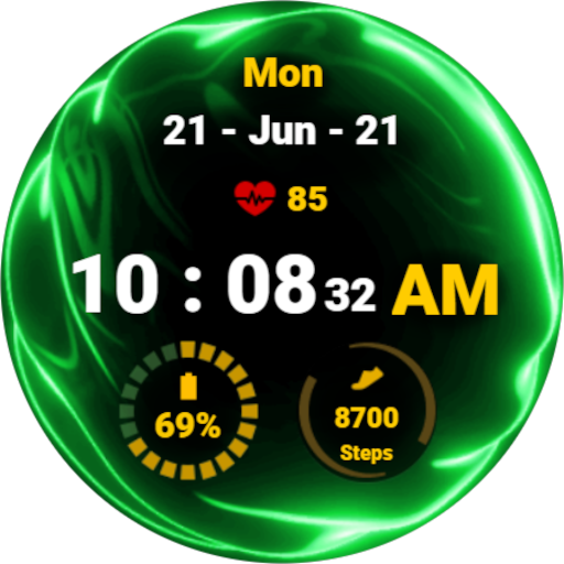 Fluid Green Watch Face