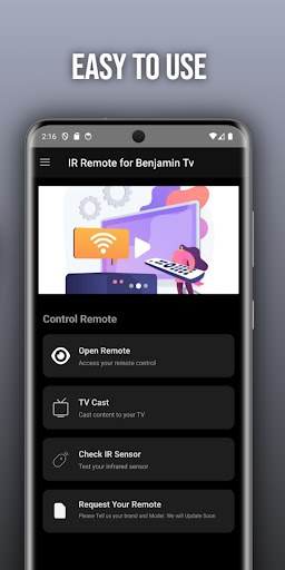 Remote for Benjamin tv ekran görüntüsü