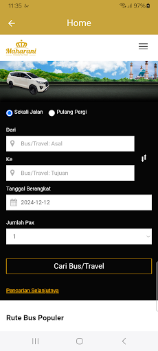Maharani Trans ekran görüntüsü