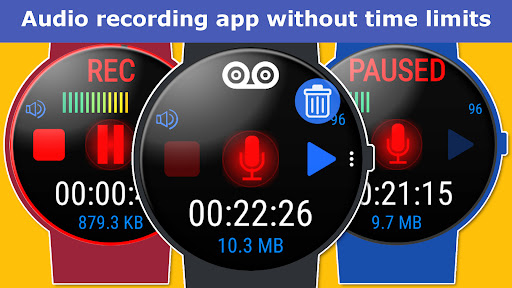 Voice Recorder for Wear OS ekran görüntüsü