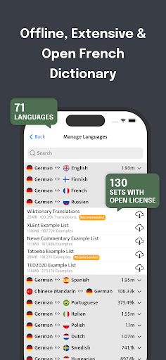Offline German Dictionary ekran görüntüsü