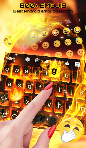 Burning Keyboard Wallpaper HD ekran görüntüsü