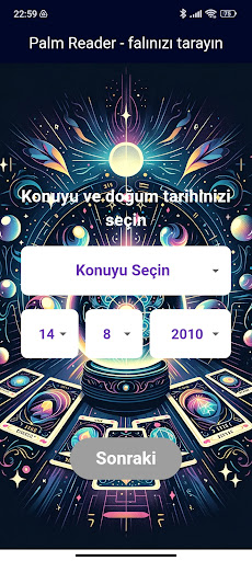 AI ile el falı ekran görüntüsü