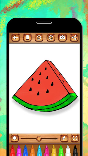 Fruits Coloring & Drawing Book ekran görüntüsü