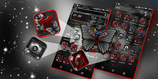 Abstract Girl Launcher Theme ekran görüntüsü