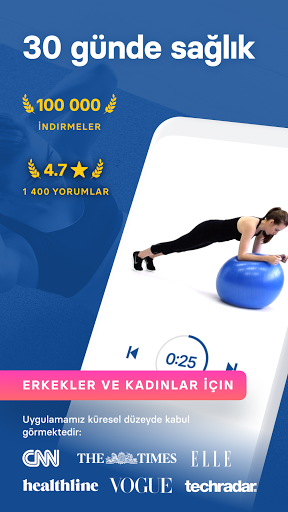 Denge Topu Egzersizleri Fitify ekran görüntüsü