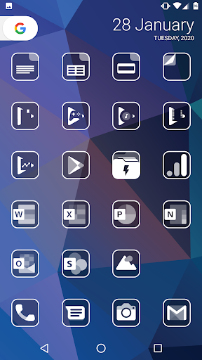Monoic SQ White Icon Pack ekran görüntüsü