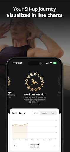 GOLDEN Sit ups - Abs Workout ekran görüntüsü