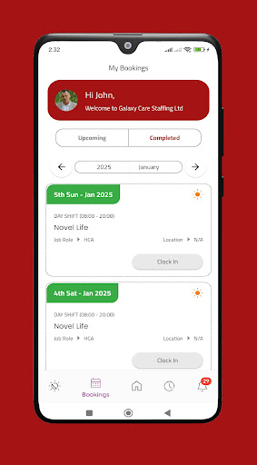 Galaxy Staffing App ekran görüntüsü