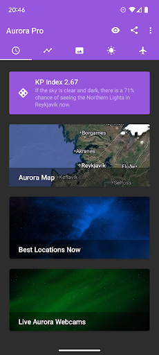 My Aurora Forecast Pro ekran görüntüsü