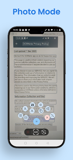 OCRNote (OCR Text Scanner) ekran görüntüsü