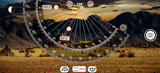 Protractor Pro, Camera Measure ekran görüntüsü